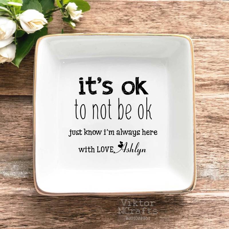 Personalisiertes Beileid Geschenk Keramik Schmuckschale, Ich Bin Immer Hier, Erhebendes Geschenk von ViktorNCrafts