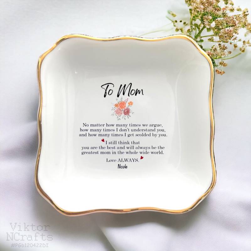 Die Größte Mutter Der Welt-Personalisierte Schmuck Schale-Mütter Tagesgeschenk Von Sohn-Mama Ring Schale-Mama Geburtstagsgeschenk Tochter Tablett von ViktorNCrafts