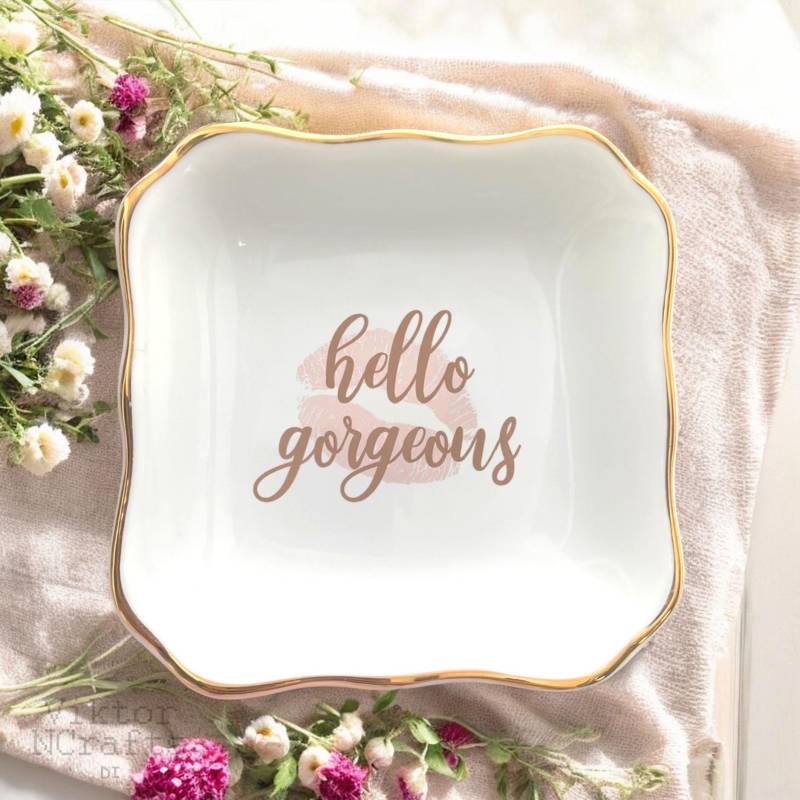 Hallo Wunderschöne Schmuck Halter-Freund Gericht-Braut Geschenk-Personalisierte Geschenke Für Freund-Tochter Geschenk-Brautjungfer Von Braut von ViktorNCrafts