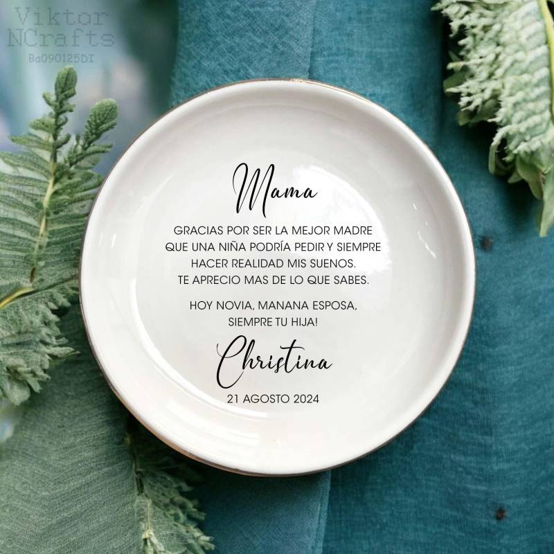 Personalisierte Ehering Schale, Mutter Der Braut Geschenk, Für Mama Von Braut, Brautdusche von ViktorNCrafts