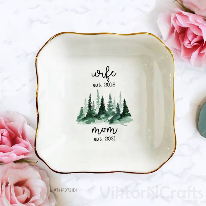 Personalisierte Berg Ring Teller, Neue Mutter Geschenk von ViktorNCrafts