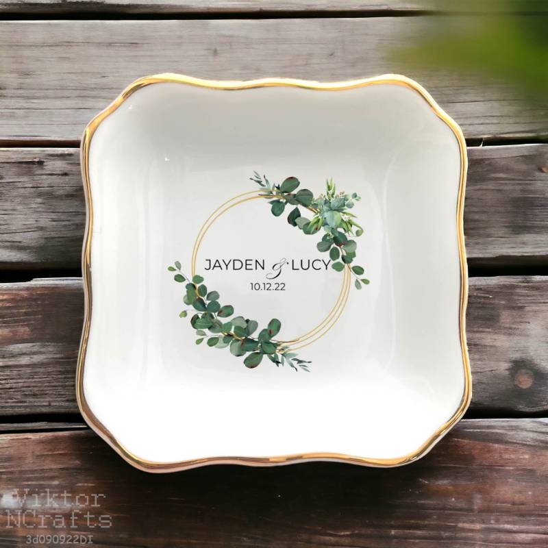 Personalisierte Verlobung Ring Schale, Benutzerdefinierte Hochzeitsdatum, Braut Und Bräutigam Geschenk, Hochzeitstag von ViktorNCrafts