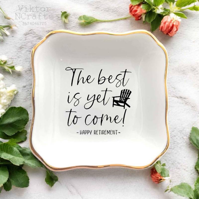 Personalisierte Ruhestand Ring Schale, Abschied Geschenk Für Kollegin von ViktorNCrafts