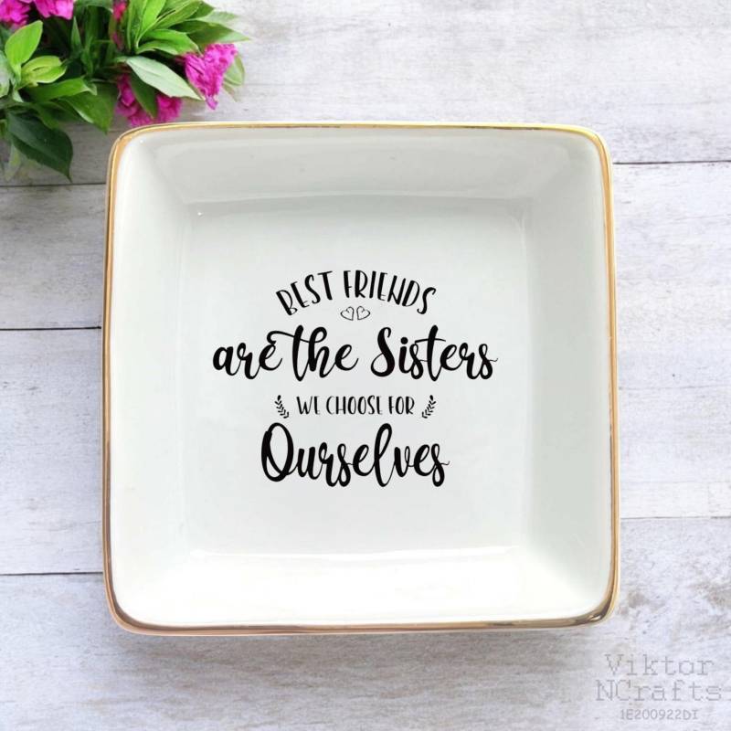 Personalisierte Freundschaft Ring Schale, Soul Schwester Schmuck Tablett, Freund Geburtstagsgeschenk von ViktorNCrafts