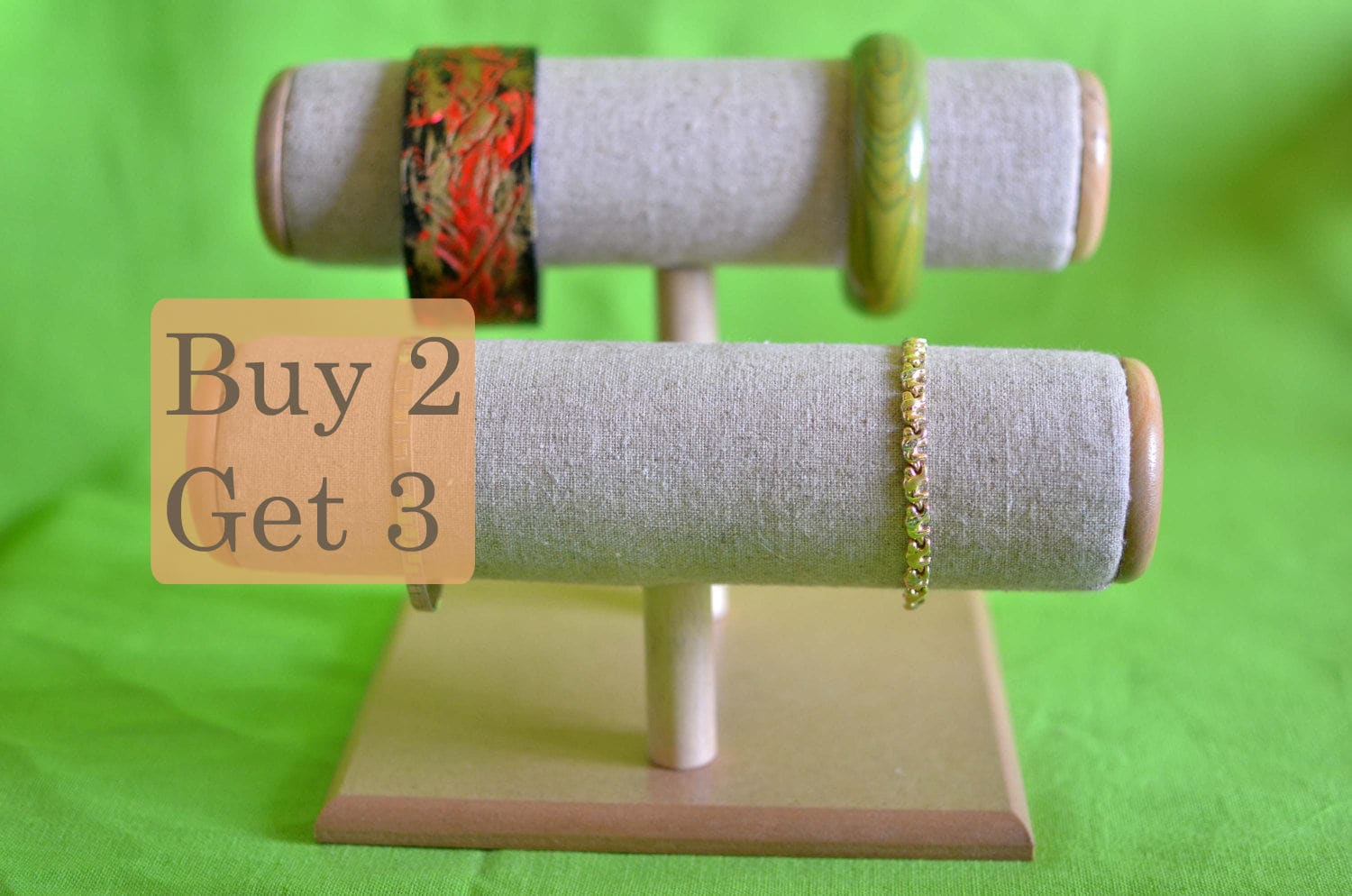 Armband Halter Display Veranstalter Und Uhr T-Bar Für Armbänder Natürliche/Haut Farbe Calico Material Armband Halter Display Veranstalter Und Uhr T-Bar Für Armbänder Natürliche/Haut Farbe Calico Material von ViktoriaMannequin