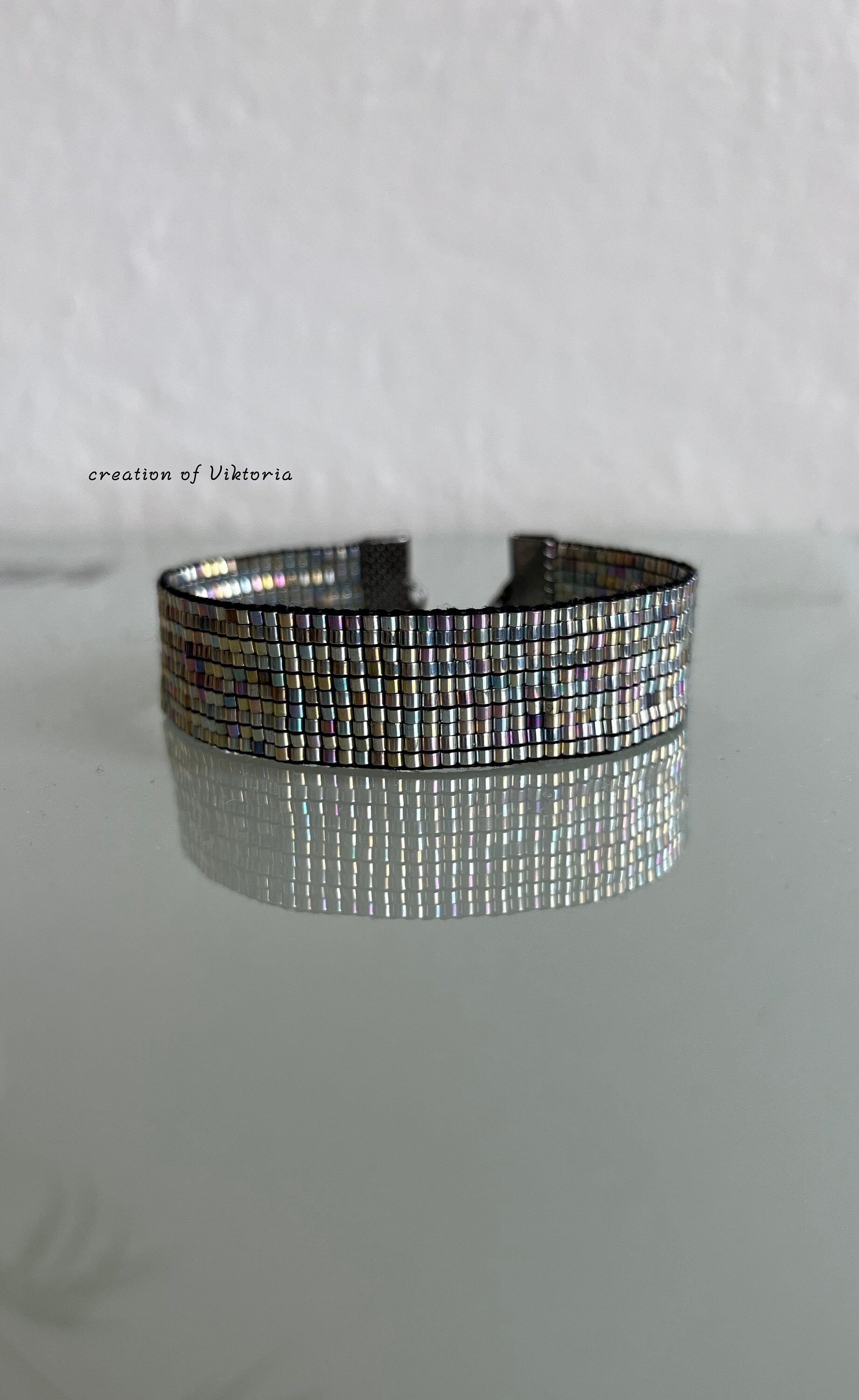 Perlen Armband Handgewebt Unikat Schmuck Ukrainer Auffälliges Accessoire von ViktoriiaHorban