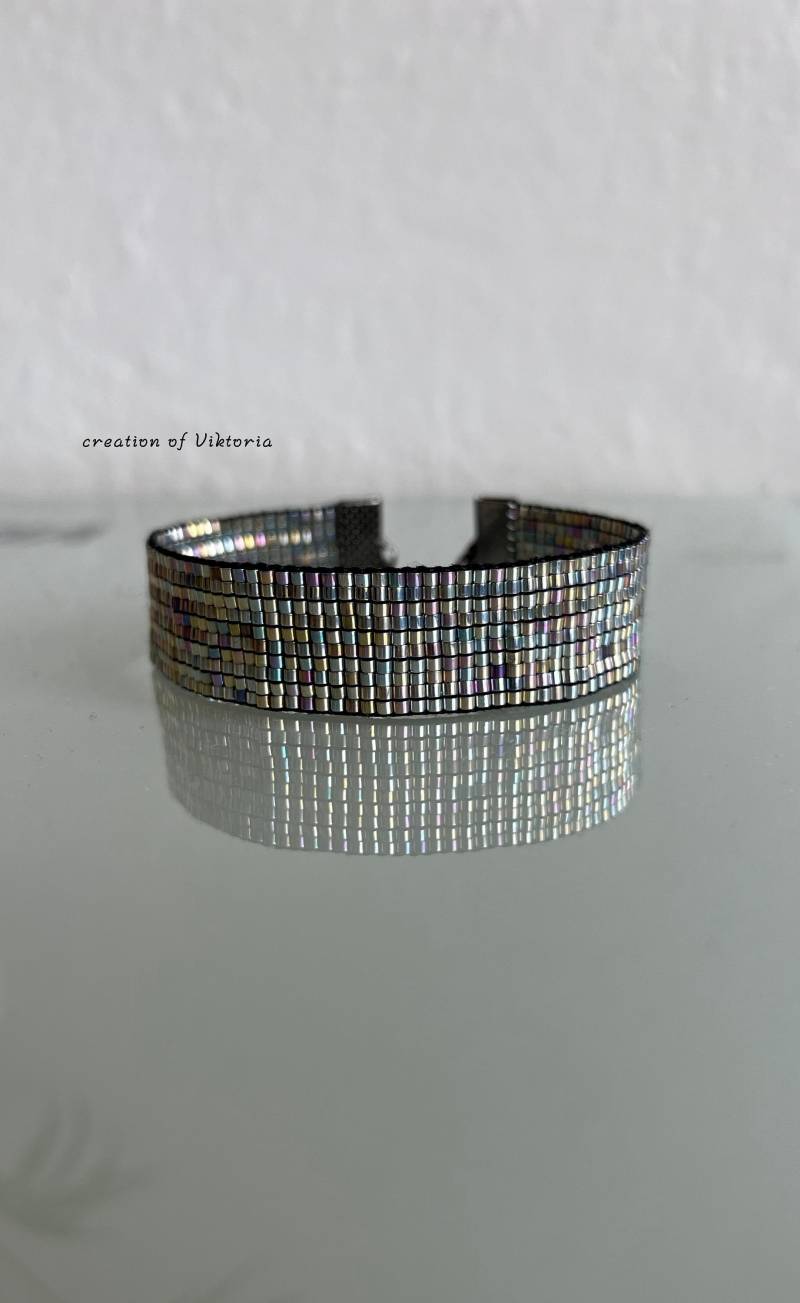 Perlen Armband Handgewebt Unikat Schmuck Ukrainer Auffälliges Accessoire von ViktoriiaHorban