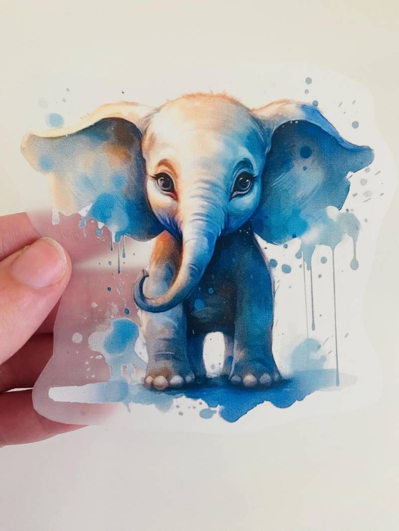 Bügelbild Elefant/Kindermotiv/ Aufdruck Oberteil von ViktorijaHandmadShop