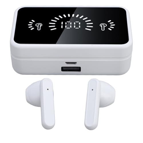 Sprachübersetzung Ohrhörer, 144 Sprachen Online -Übersetzung, Bluetooth 5.4 Ohrhörer mit Display, ANC -Rauschunterdrückung (White) von Vikye