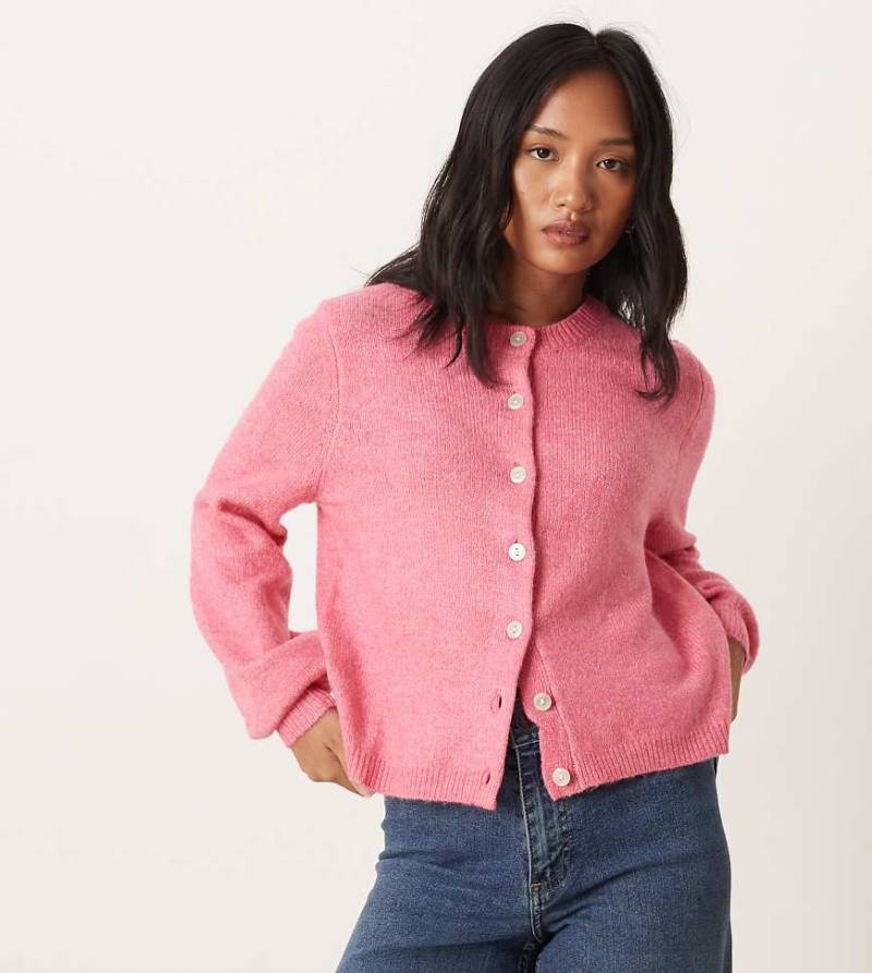 VILA Petite - Superweiche Strickjacke in leuchtendem Rosa von Vila Petite