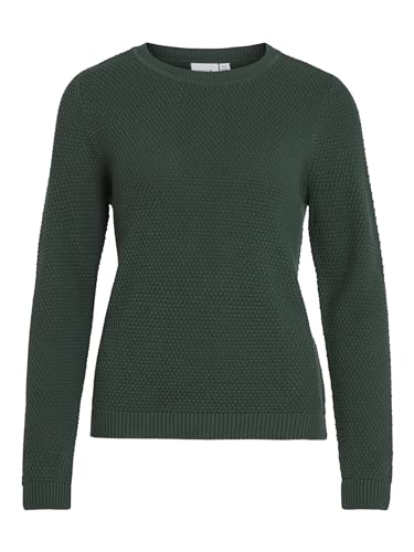 Vila Damen Vidalo O-Neck L/S Knit Top-Noos Strickpullover,Pineneedle,L von Vila