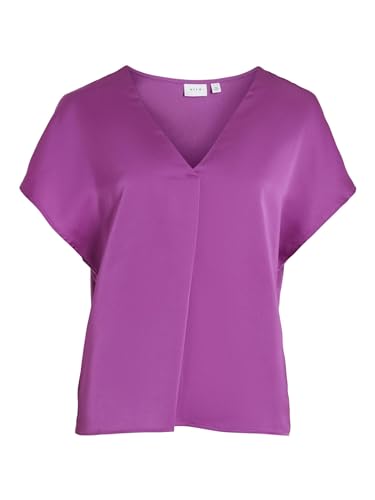 VIELLETTE V-Neck S/S Satin TOP - NOOS von Vila