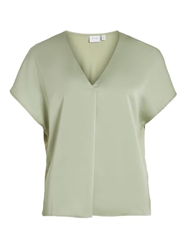 VIELLETTE V-Neck S/S Satin TOP - NOOS von Vila