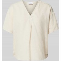 Vila Blusenshirt mit V-Ausschnitt Modell 'PRISILLA' in Beige, Größe 38 von Vila