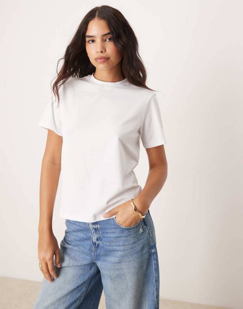 VILA - Boyfriend-T-Shirt in Weiß mit Oversize-Schnitt von Vila