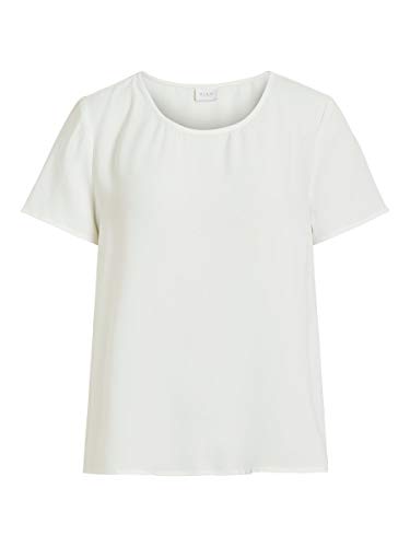 VILA CLOTHES Damen VILAIA S/S TOP - NOOS T-Shirt,, per pack Weiß (Cloud Dancer Cloud Dancer), 38 (Herstellergröße: 38) von Vila