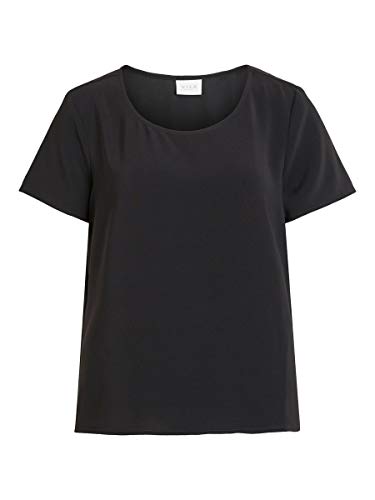 VILA CLOTHES Damen VILAIA S/S TOP - NOOS T-Shirt,, per pack Schwarz (Black Black), 36 (Herstellergröße: 36) von Vila