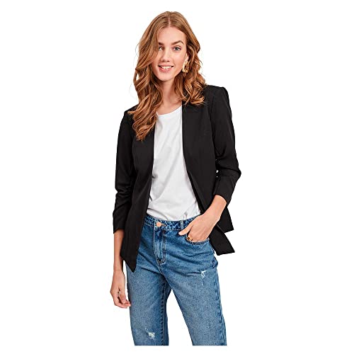 Vila Damen Viher New Blazer-noos Blazer,Black,XS von Vila