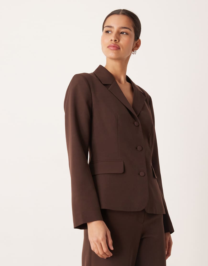 VILA - Eleganter Blazer in Kaffeebraun, Kombiteil-Brown von Vila