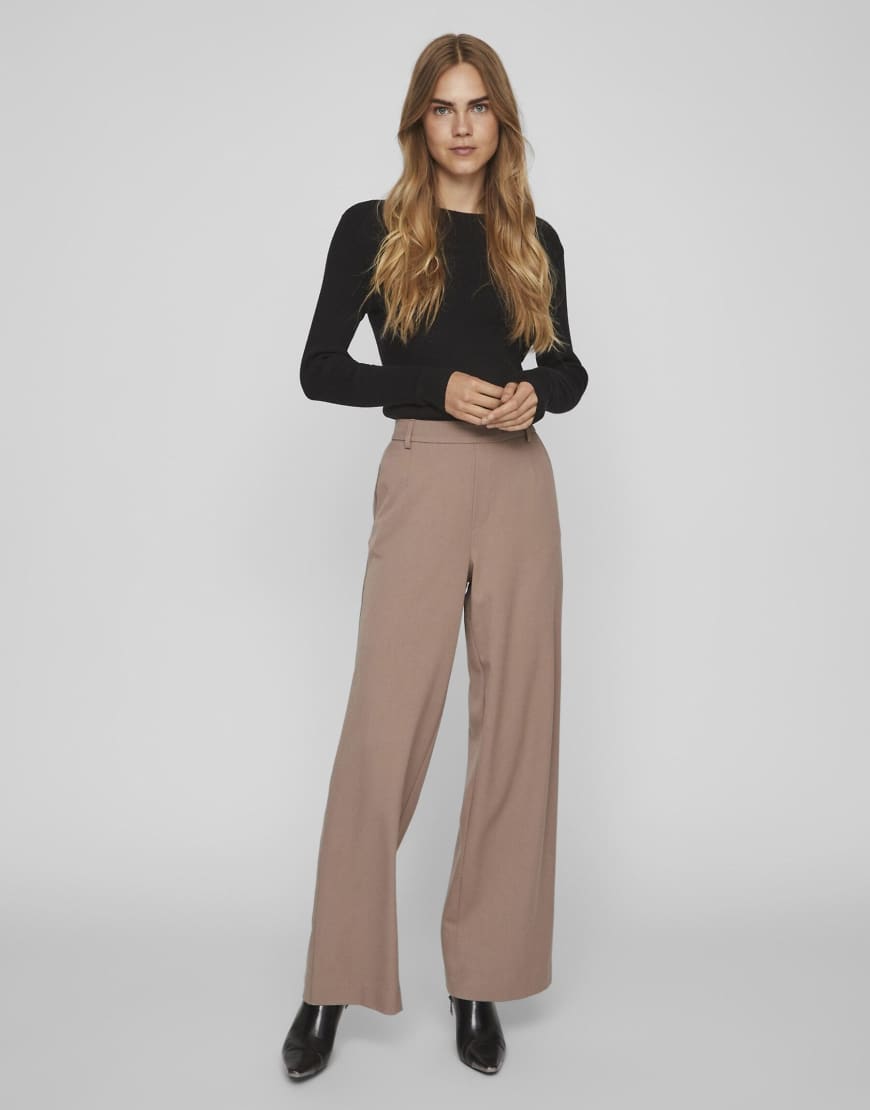 VILA - Hose in Braun mit weitem Bein von Vila