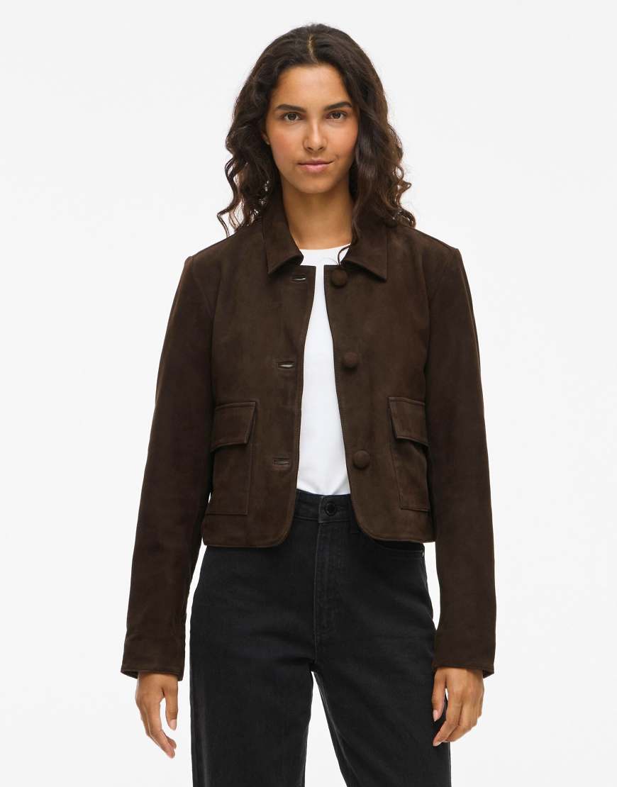 VILA - Jacke in Fondue Fudge-Brown von Vila