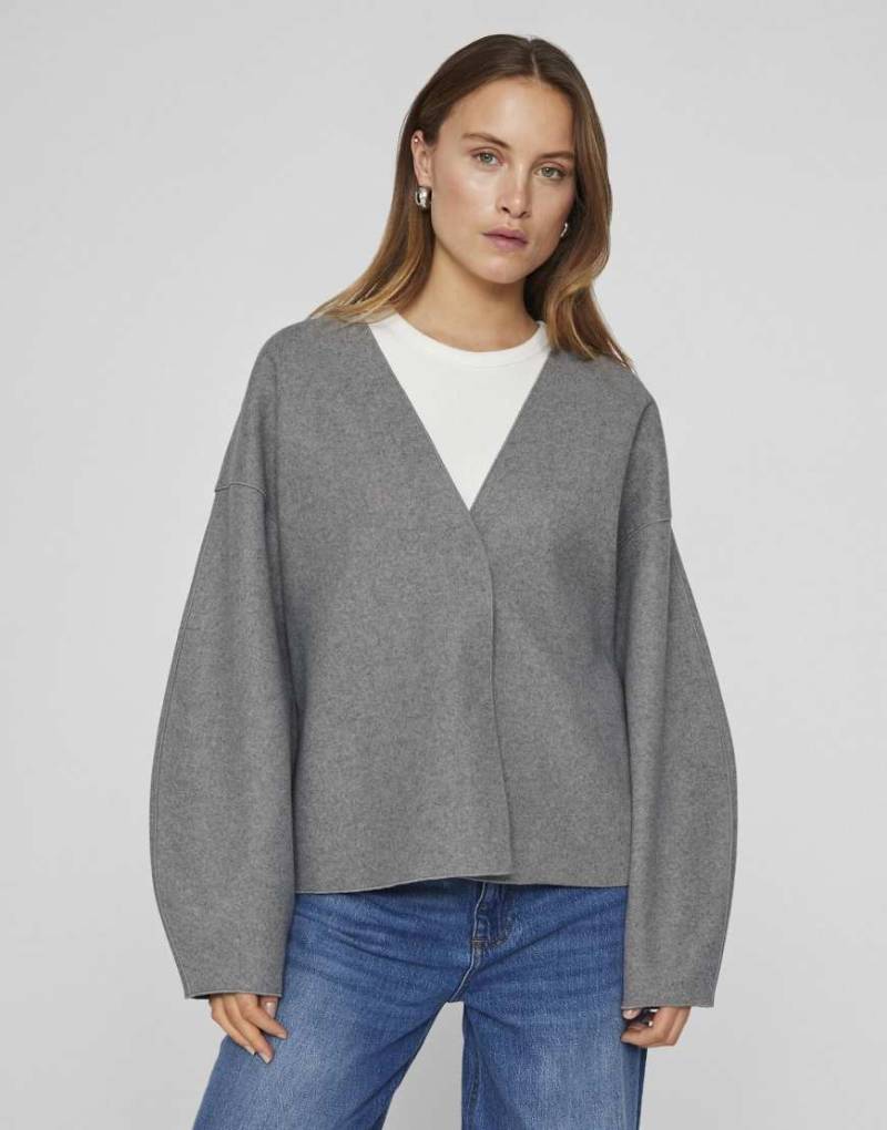 VILA - Jacke in Mittelgrau meliert von Vila