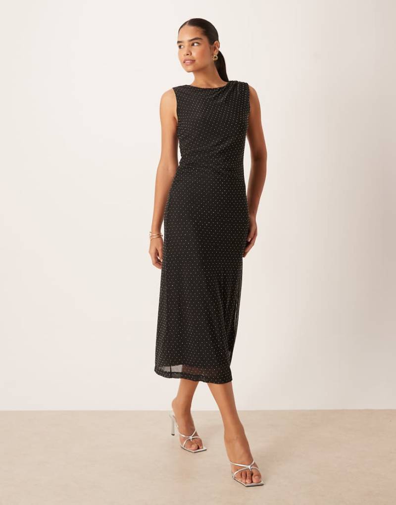 VILA - Kurzes Kleid in Schwarz mit Schmucksteinen von Vila