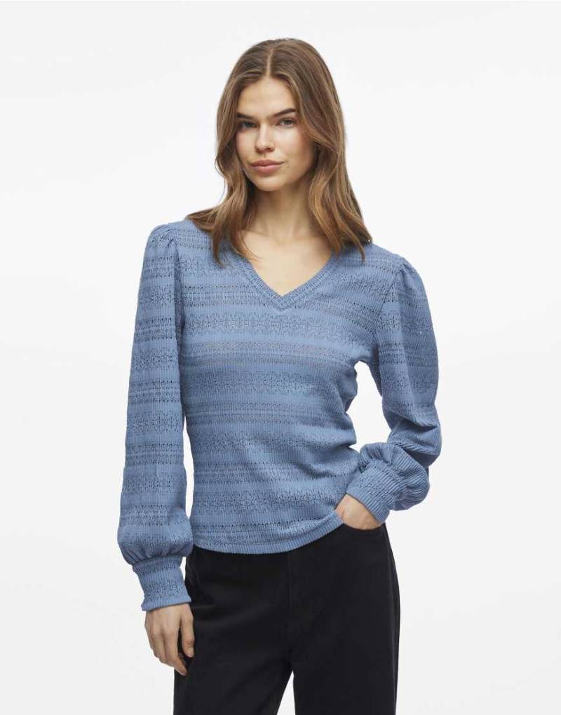 VILA - Langärmliges Oberteil in Blau von Vila