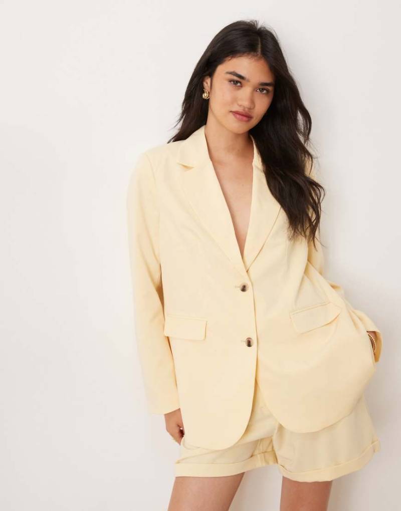 VILA - Mix & Match - Eleganter Blazer in blassem Bananengelb, Kombiteil von Vila