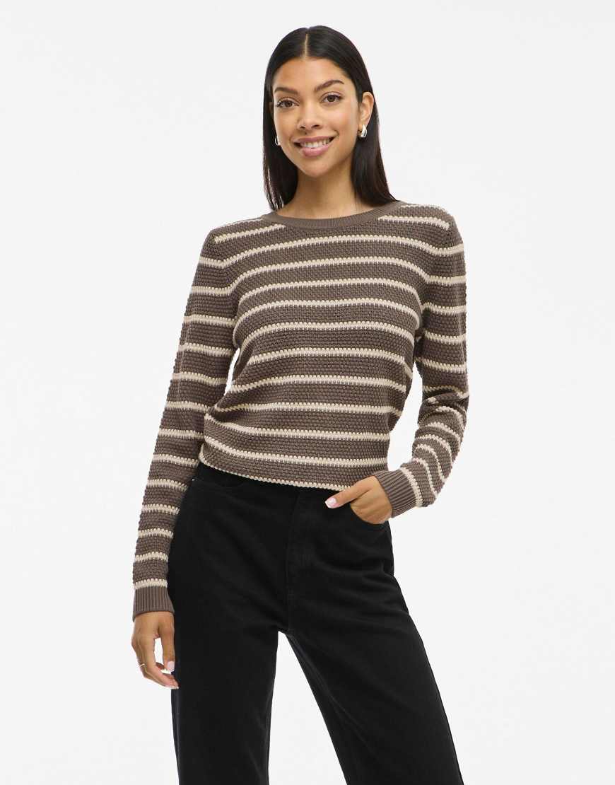 VILA - Strickpullover in Falcon-Brown von Vila