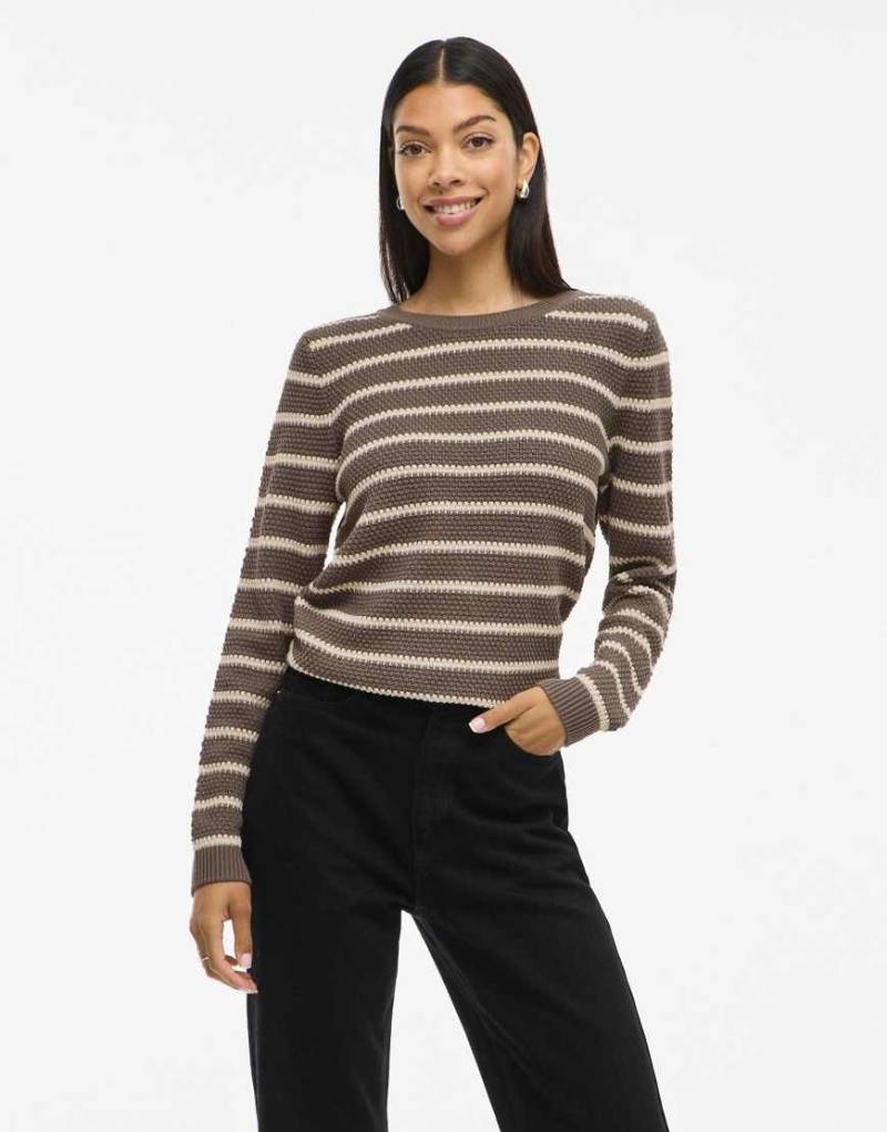 VILA - Strickpullover in Falcon-Brown von Vila