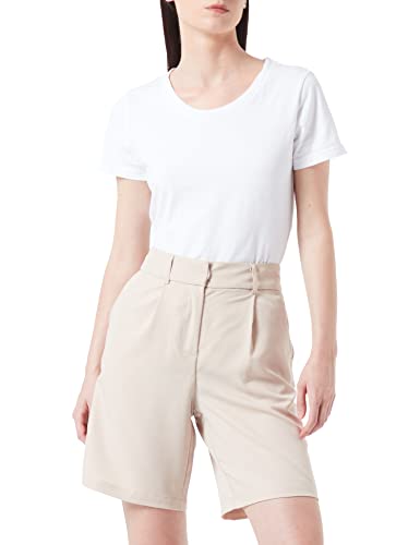 VILA Women's VIMARISA HW Long Shorts, Cement, 36 VILA Women's VIMARISA HW Long Shorts, Cement, 36 von Vila