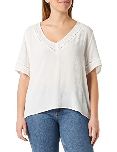 VIMESA Detail V-Neck S/S TOP/SU - NOOS von Vila