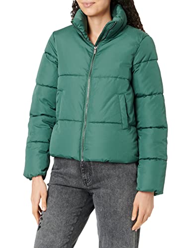 Vila Damen Vitate L/S Short Puffer Jacket - Noos, Pineneedle, 42 von Vila