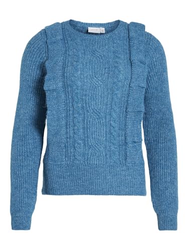 Vibaluna O-Neck L/S Frill Knit Top/Su von Vila