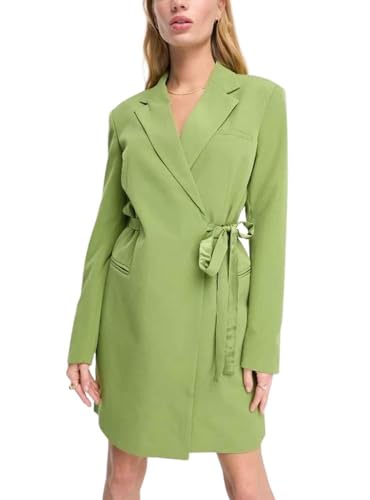 Vila Blazerkleid VIMYA L/S Blazer Dress (as3, Numeric, Numeric_38, Regular, Regular, calliste Green) von Vila