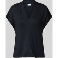 Vila Blusenshirt mit V-Ausschnitt Modell 'STRABA' in Black, Größe XS von Vila