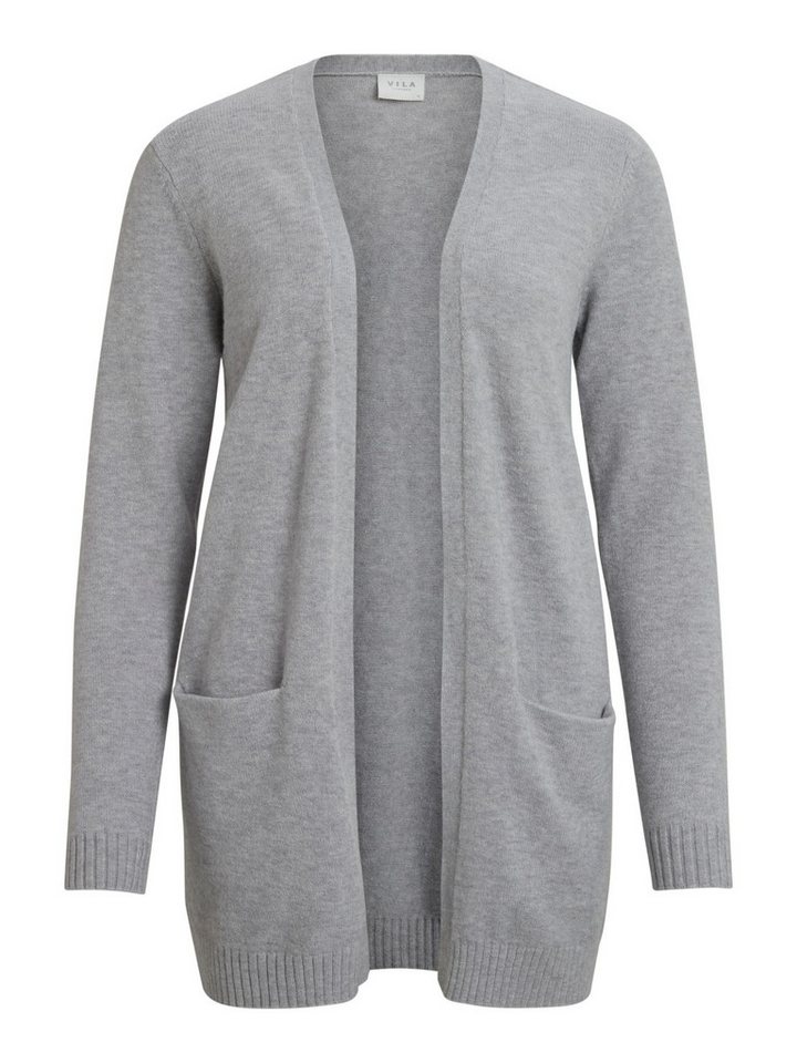 Vila Cardigan Feinstrick Basic Cardigan Stretch mit Taschen VIRIL VIRIL OPEN L/S KNIT CARDIGAN - NOOS von Vila