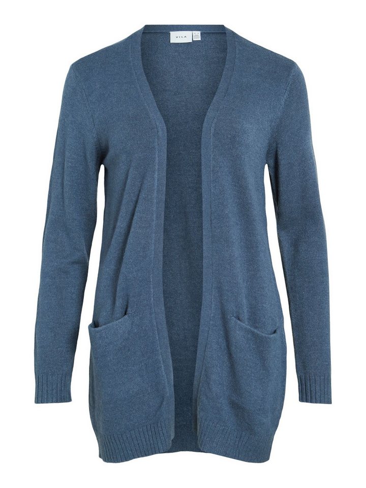 Vila Cardigan Feinstrick Basic Cardigan Stretch mit Taschen VIRIL VIRIL OPEN L/S KNIT CARDIGAN - NOOS von Vila
