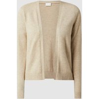 Vila Cardigan aus Viskosemischung Modell 'Ril' in Beige Melange, Größe M von Vila