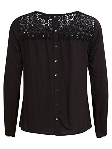 Vila Clothes Damen Langarmshirt VIBOLA TOP GV, Gr. 36 (Herstellergröße: S), Schwarz von Vila