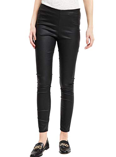 Vila Clothes Damen VICOMMIT Coated Plain NOOS Leggings, Schwarz (Black), W27 (Herstellergröße: S) von Vila