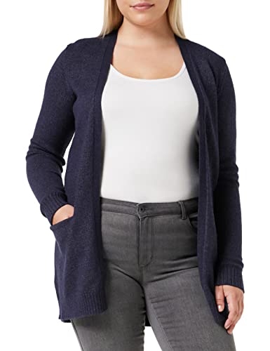 Vila Viril L/S Open Knit Cardigan-noos Strickjacken L Total Eclipse (Melange) von Vila