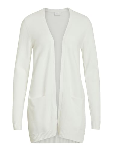 Vila Damen Viril L/S Open Knit Cardigan-noos Strickjacke,White Alyssum,M von Vila