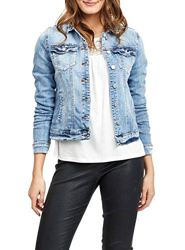 Vila Clothes Damen VISHOW Denim Jacket Jeansjacke,per Pack Blau (Medium Blue Denim Medium Blue Denim),36 (Herstellergröße:S) von Vila