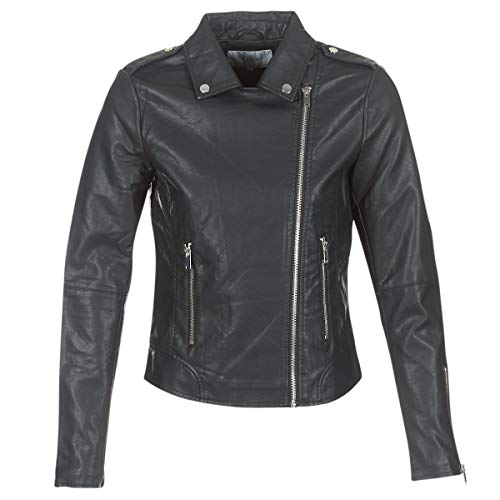 Vila Clothes Damen Vicara Faux Leather Jacket Jacke, Schwarz, 36 (Herstellergröße: S) von Unbekannt