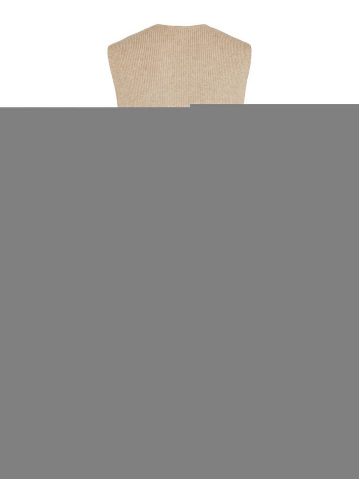 Vila Cocktailkleid VIRIL S/L V-NECK LONG KNIT DRESS Natural Melange von Vila