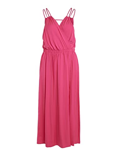 Vila Damen Kleid VIABLA Strap MIDI Dress/DC (as3, Numeric, Numeric_36, Regular, Regular, pink Yarrow) von Vila