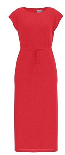 Vila Damen Kleid VIBORNEO Boat Neck MIDI Dress (as3, Alpha, s, Regular, Regular, Flame Scarlet) von Vila