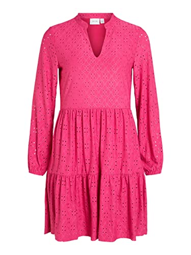 Vila Damen Kleid VIKAWA L/S Dress/SU - NOOS (as3, Alpha, x_s, Regular, Regular, pink Yarrow) von Vila